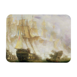 The Battle of Trafalgar, c.1841 (olie op canvas) Magneet