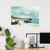 The Beach at Sainte-Adresse Claude Monet Poster (Thuiskantoor)