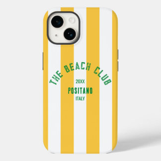 The Beach Club Crest Gele Cabana Streep iPhone 14 Hoesje