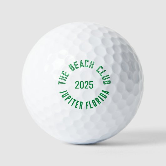 The Beach Club - Jupiter Florida - Custom Design Golfballen (Voorkant)