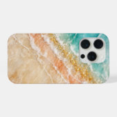 The Beach Inspired Marble with Gold Veining iPhone Hoesje (Achterkant horizontaal)