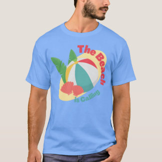 The Beach is Calling Volleyball Sports Saying boy  T-shirt