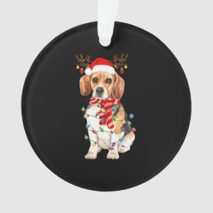 The Beagle Christmas Reindeer Christmas Lights