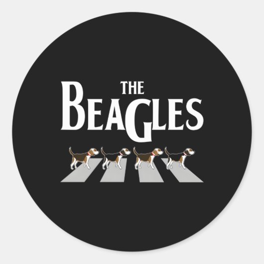The Beagles Ronde Sticker (Voorkant)