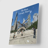 The Bean - Chicago, Illinois Vierkante Klok (Hoek)