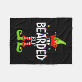 The Bearded Elf Christmas Matching Pajamas Fleece Deken (Voorkant (Horizontaal))