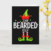 The Bearded Elf Christmas Matching Pajamas Kaart (Gele Bloem)