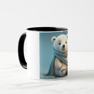 The bear's photo was placed on the logo cup. mok