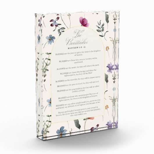 The Beatitudes Matthew 5:3–12 Floral Scripture Fotoblokken (Links)