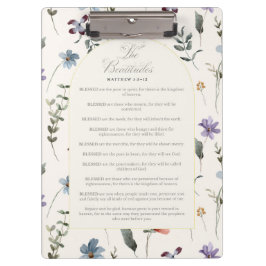 The Beatitudes Matthew 5:3–12 Floral Scripture Klembord