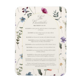The Beatitudes Matthew 5:3–12 Floral Scripture Magneet