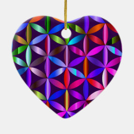 The Beautiful Flower of Life Valentines Day Tree  Keramisch Ornament
