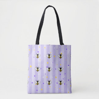 The bees in lilac background draagtas