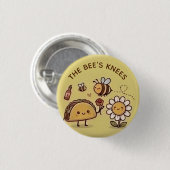 The Bee's Knees Kawaii Taco en Bee Pun Speldje (Voorkant /achterkant)