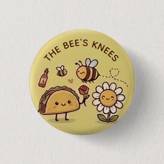 The Bee's Knees Kawaii Taco en Bee Pun Speldje (Voorkant)