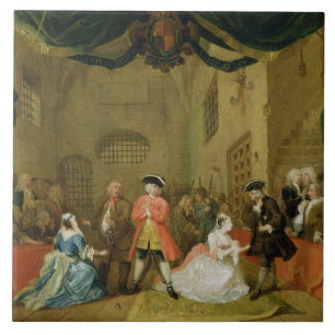 The Beggar's Opera, Scene III, Act XI, 1729 (oil o Tegeltje