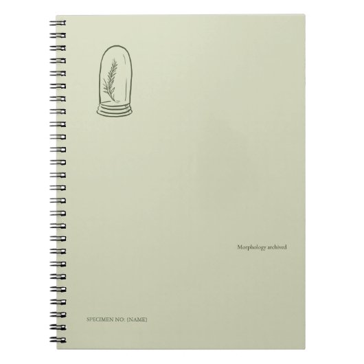 The Bell Jar- Botanists Pause- Minimal Notitieboek (Voorkant)