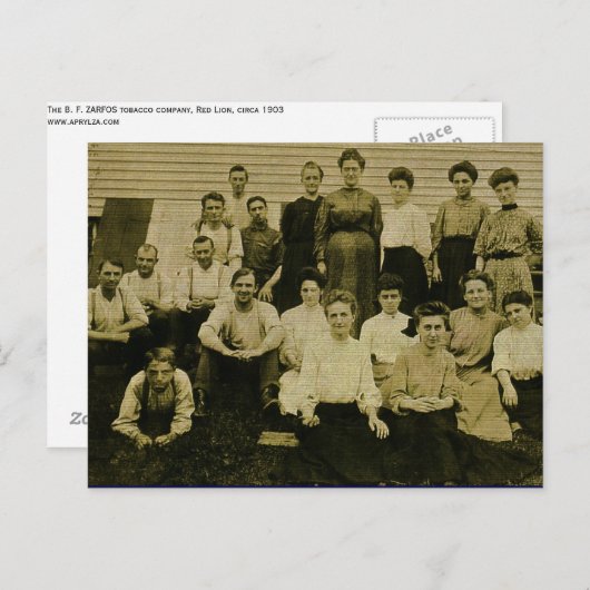 The Ben Franklin Zarfos Cigar Manufacture ca. 1903 Briefkaart (Voorkant / Achterkant)