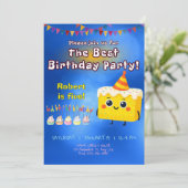 The Best Birthday Party Cake Invitation (Debout devant)