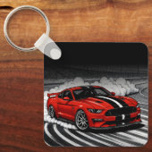 The Best Drift Car Red Muscle Keychain (Voorkant)
