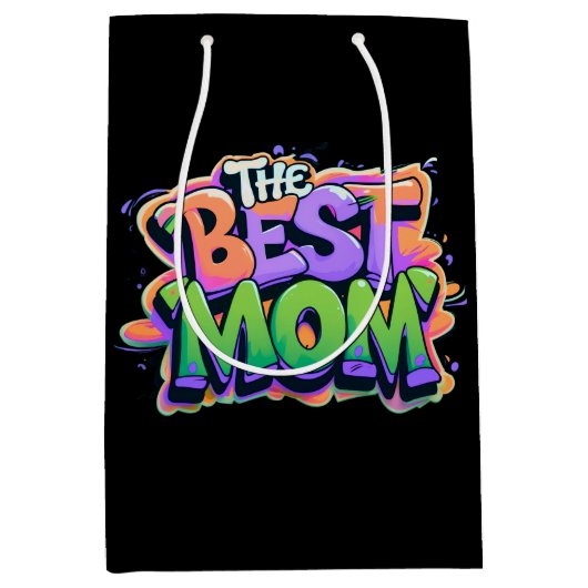 The Best mom style graffiti Medium Cadeauzakje (Voorkant)