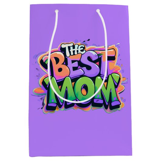 The Best mom style graffiti Medium Cadeauzakje (Voorkant)