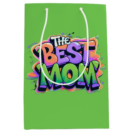 The Best mom style graffiti Medium Cadeauzakje (Voorkant)
