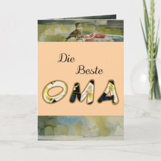 The Best Oma In German Folded Greeting Card Kaart