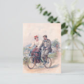 The Bicycle Elopement, 1896 Briefkaart (Staand voorkant)