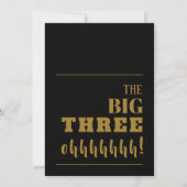 The BIG 30 Black Gold Birthday Party Invitations (Devant)