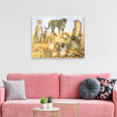 The Big Cats Canvas Afdruk (Insitu (Woonkamer))