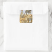 The Big Cats Vierkante Sticker (Tas)