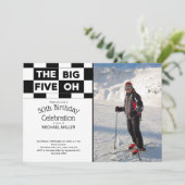 The Big Five Oh 50th Birthday Photo Invitation (Debout devant)