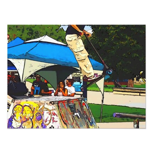 The Big Jump - Scooter Trick Foto Afdruk (Voorkant)