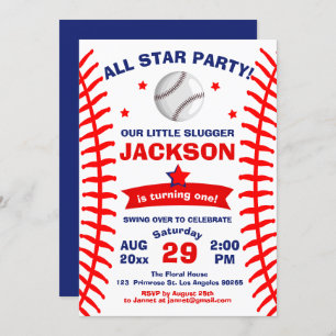 The Big One Baseball All Star Slugger Boy Birthday Kaart