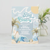 The Big One Beach Party Summer 1st Birthday Kaart (Staand voorkant)