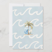 The Big One Beach Party Summer 1st Birthday Kaart (Achterkant)