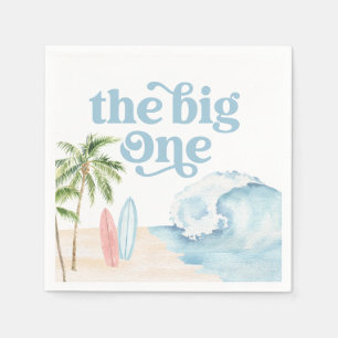 The Big One Beach Surf 1e verjaardag Servet