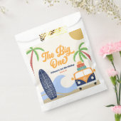 The Big One Beach Surf Blauw 1e verjaardagsfeestje Bedankzakje (Gezegeld)