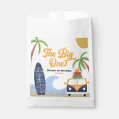 The Big One Beach Surf Blauw 1e verjaardagsfeestje Bedankzakje (Voorkant)