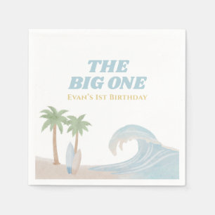 The Big One Beach Surf Zomer Waterverf Kust  Servet