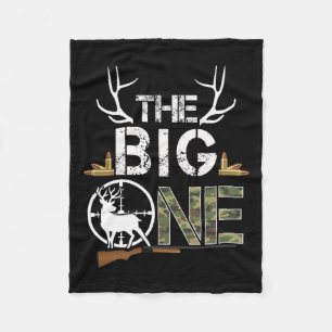 The Big One Birthday Boy Deer Hunter Camouflage 1s Fleece Deken