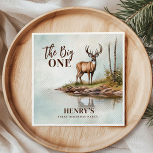 The Big ONE Deer eerste jacht 1e verjaardag Servet