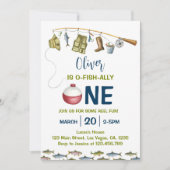 The Big One Fishing 1st Birthday Invitation (Devant)