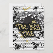 The Big One Hip hop 1st Birthday Invitation (Dos)