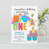 The Big One Llamas 1er anniversaire Invitation (Debout devant)