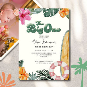 The Big One Luau Beach Club 1st Birthday Foto Kaart