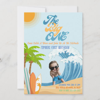 The Big One Photo Anniversaire Invitation