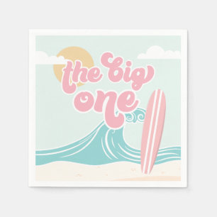 The Big One Roze Strand Verjaardag Servet