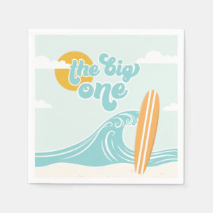 The Big One Surf Beach 1e Verjaardag Servet